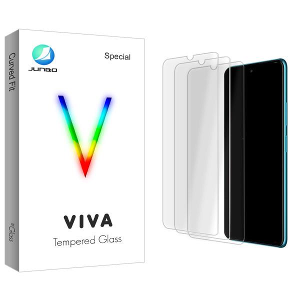 محافظ صفحه نمایش شیشه ای جانبو مدل Viva Glass MIX3 مناسب برای گوشی موبایل جی پلاس Q10 بسته سه عددی Junbo Viva Glass MIX3 Screen Protector For Gplus Q10 Pack Of 3